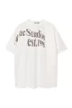 New letter print short-sleeve white shirt