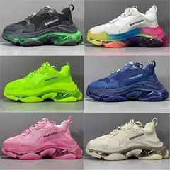 Original Paris Air Cushion Dad Shoes Triples Retro Second Generation Sole Couple's Unisex Sneakers Trendy Versatile