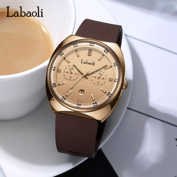 La Polaroid Watch Niche Women's Watch Square Large Dial Quartz Watch Silicone Strap Women's Waterproof Calendar Watch
