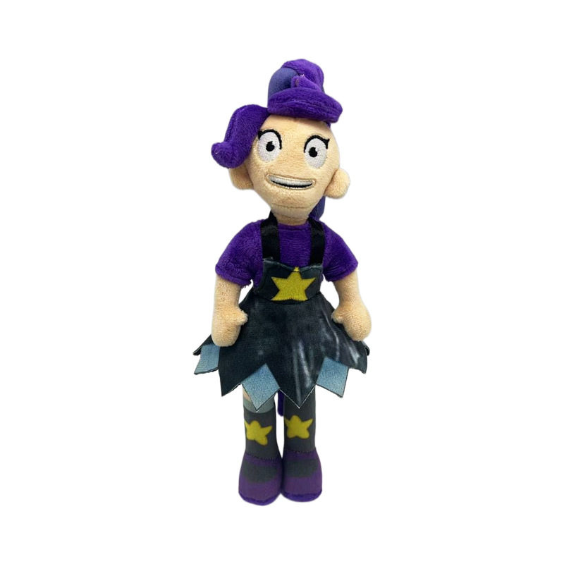 跨境新品恐怖游戏5周边小丑毛绒玩具节日礼物可爱紫长发女孩公仔