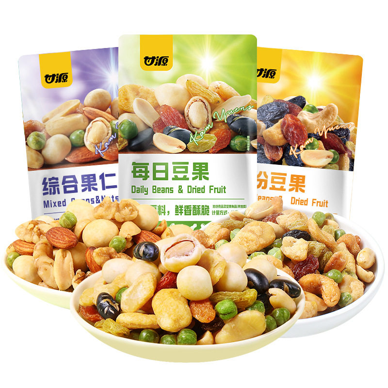 Ganyuan Comprehensive Nut Colorful Bean Fruit Daily Nuts Roasted Goods Independent Small Package Dried Fruit Leisure Zero Food Wholesale