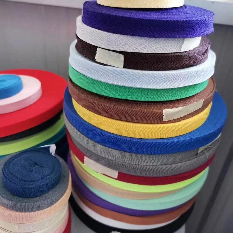 Factory Direct Sales Cotton Webbing Ready-Made Backpack Straps Plain Hand-Held Canvas Bag Black Color with Polyester Cotton Webbing