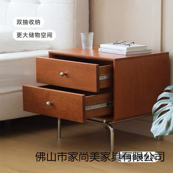 Simple Solid Wood Bedside Table, Bedroom Storage Cabinet, Second-Hand Sofa Side Table, Small-Sized Cupboard, Can Be Used as a Wholesale Source Factory