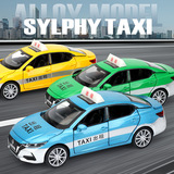 1:32 Модель автомобиля из сплава Nissan Sylphy Моделирование Такси Украшение Детский игрушечный автомобиль Мужской подарок оптом