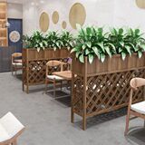 Перегородка фальшивая стена офисная зона ресторанная перегородка перегородочная доска подставка для цветов наружный двор антикоррозийный деревянный забор офисная перегородка