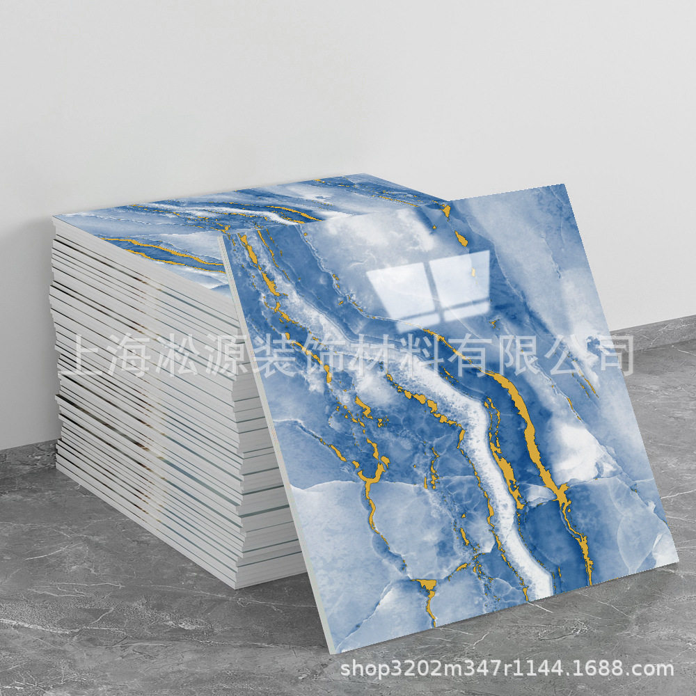 外贸跨境热销大理石仿瓷砖墙贴自粘防水防潮背景墙面装饰墙壁纸