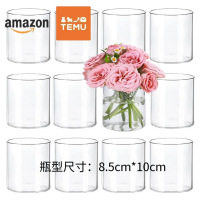 跨境热销复古玻璃花瓶插画高级感香薰瓶 透明ins风摆件小花瓶套装