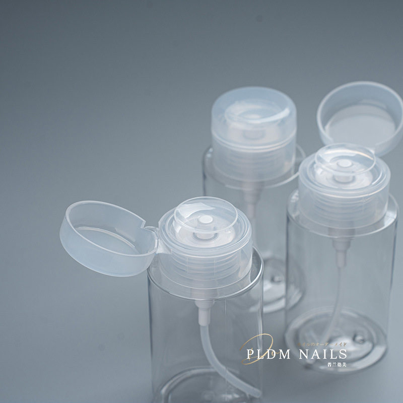 Nail Press bottle nail polish remover/nail polish remover alcohol/cleaning liquid pump bottle anti-side leakage 200ML manufacturer