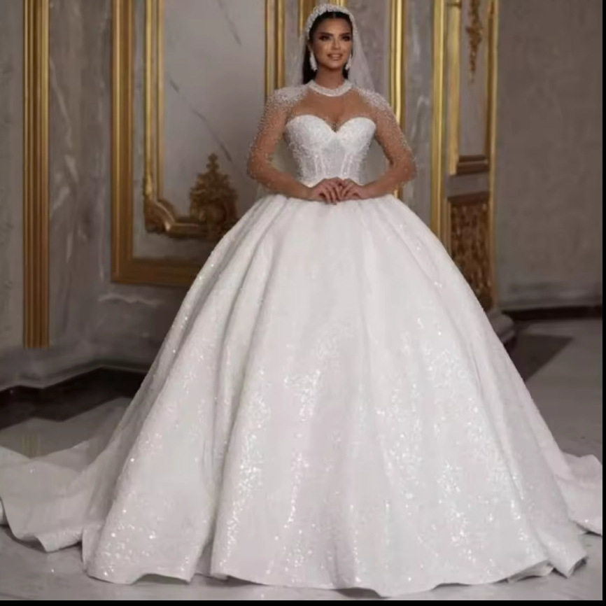 high-waist bride main wedding dress heavy industry trailing luxury light wedding dress French fairy wedding dress tutu skirt for women