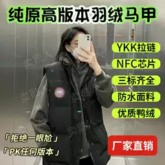 In-Stock Cross-Border Foreign Trade Winter Goose down Vest Unisex Sleeveless Vest Classic Style Warm Jacket