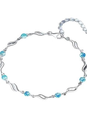 小众百搭手链女镶砖锆石情侣礼物