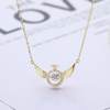 Angel Smart Necklace Clavicle Chain Beating Heart Wings Female Niche Design Simple Flying Wings Inlaid with Gold Plating