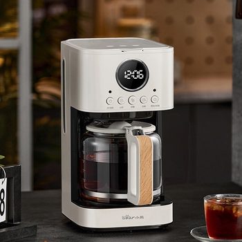 Bear Coffee Machine Kfj-E15W5 American Household 0.7L Fully Automatic Drip-Type Small Tea Brewing Coffee Pot