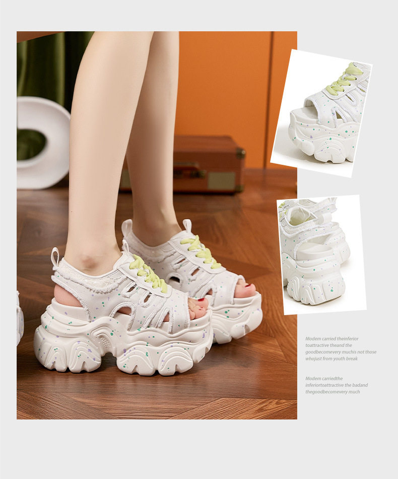 Dép sandal xỏ ngón nữ đế bệt thể thao đi biển mùa hè — Xám, Trắng chi tiết 3