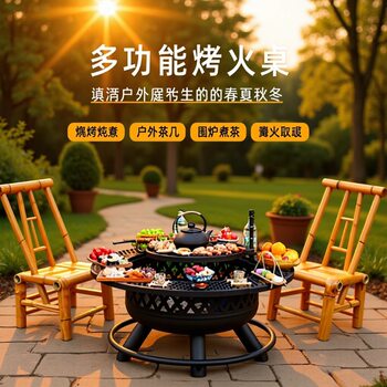 Upgraded Stainless Steel Grill Pan Large Fire Pit Outdoor Barbecue Stove Wood Fire Pit Courtyard Party Heating Stove Fire