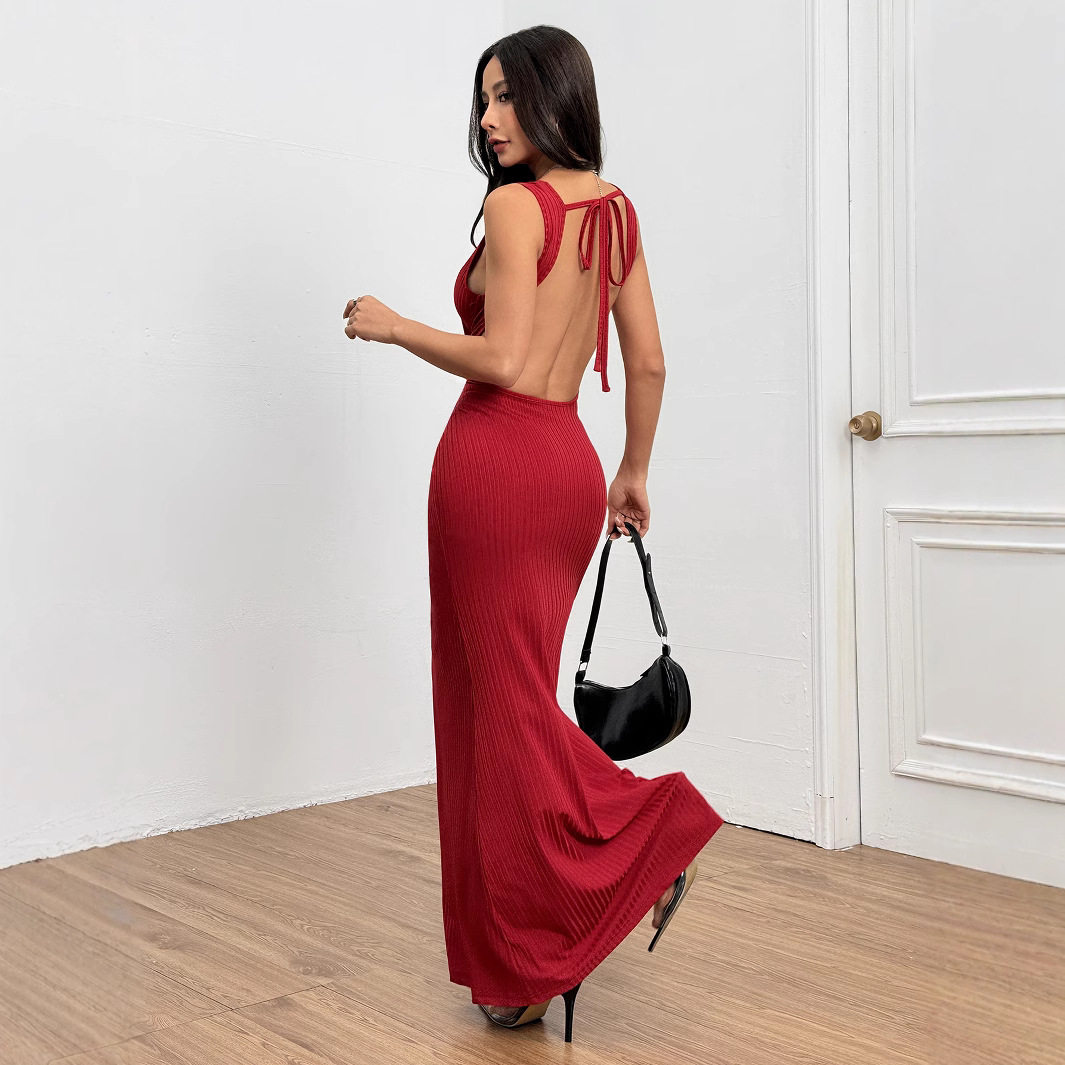 Elegant Backless Evening Dress Sexy Design Party Ready Spring Summer Collection Wholesale Available
