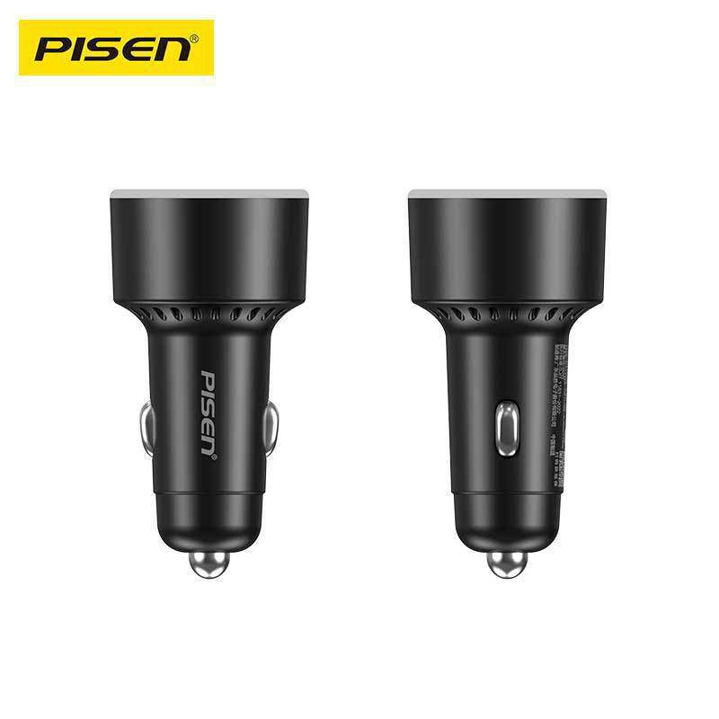 Pinsheng car charger 60w for Apple 16 fast charger car cigarette lighter conversion plug one drag three car charger