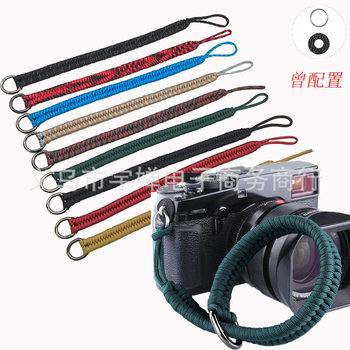 Cross-border hot selling outdoor camera wrist strap hand-woven umbrella rope all kinds of digital camera portable drop-resistant lanyard