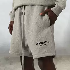 Fog Essentials American Streetwear Brand Season Eight Letter Flocking Print Loose Fit Shorts Zgpb