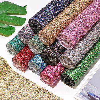 Hot-Selling Glitter Powder, Onion Powder Beads, Glitter Leather, Artificial Leather, DIY Bags, Handbags, Jewelry Accessories