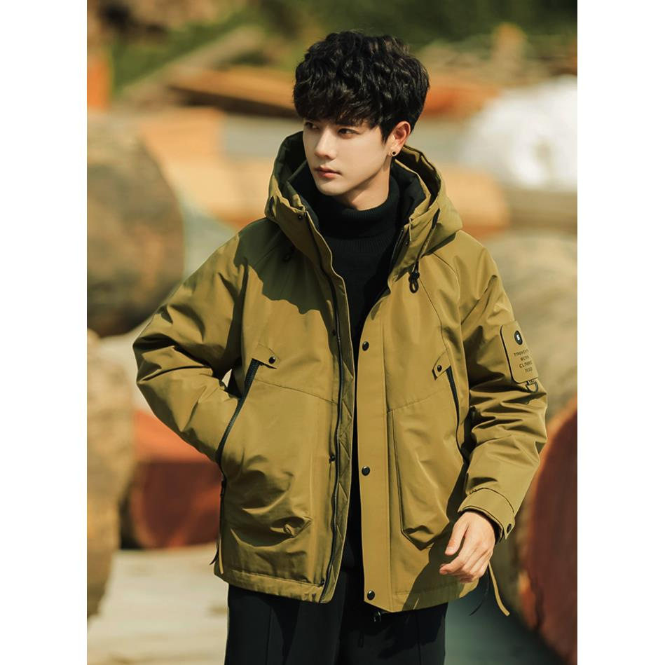 2025 Winter Jacket down Jacket Men's Jacket Three-Proof Fashion Outdoor Warm and Cold-Proof Clothing Trendy Brand Handsome