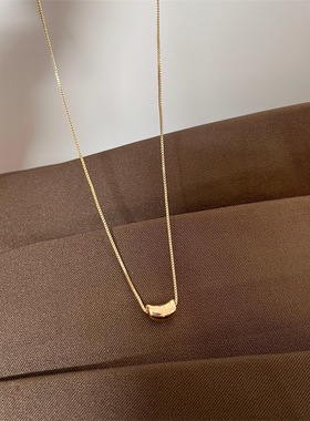 设计感金属豆豆项链女锁骨链轻奢小众时尚气质简约百搭卫衣链配饰