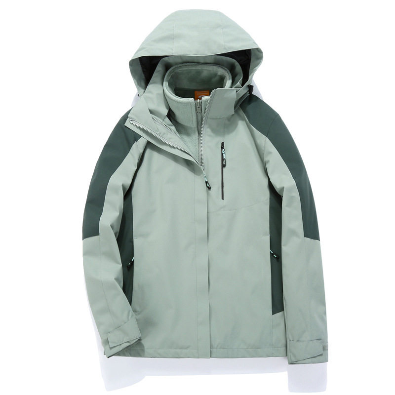 Autumn and Winter Outdoor down Jacket Three-In-One 0.05kg Piece Set for Men and Women Detachable Windproof and Waterproof Work Jacket