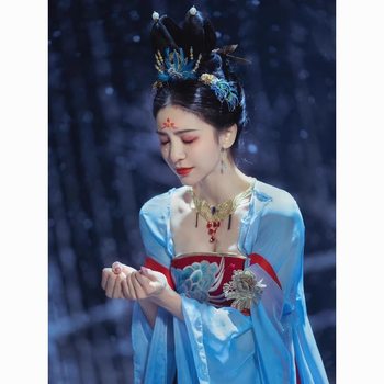 Luoyang Old Things Costume Hanfu Classical Dance Women's Tang Suit Chinese Style Performance Dress Tang Shiyi Same Style Dance Suit