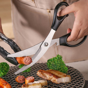 Stainless Steel Barbecue Scissors Clip suit Household Kitchen Chicken Cutters South Korea Barbecue Shop Special Steak Cutters