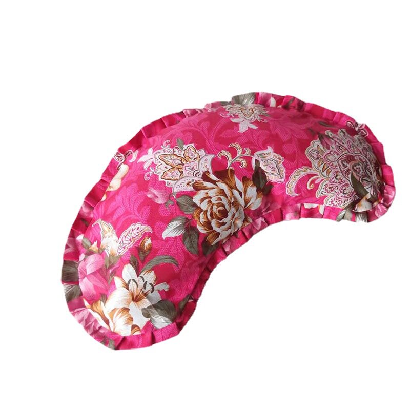 Cotton coarse Crescent pillowcase neck protection pillowcase cervical vertebra pillowcase moxibustion neck protection pillow health traction pillow Palace pillow wholesale