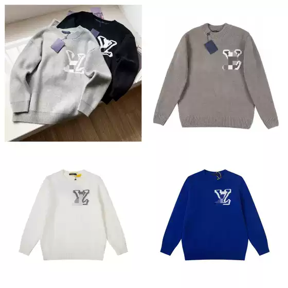 Correct Version of L Lujia Knitted Men's and Women's Same Style Round Neck Sweater. 25Ss Autumn and Winter Heavy Industry and Detailed Production