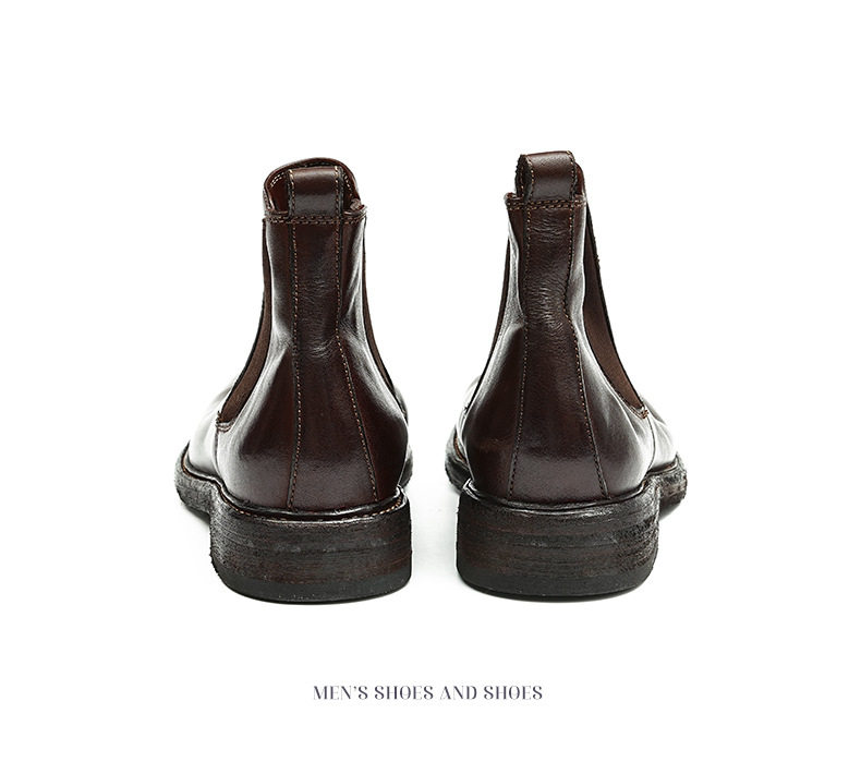Boot Chelsea Nam Da Mờ Cao Cổ Chiều Cao Đế Khoảng 3cm Màu Đen, Nâu chi tiết 27
