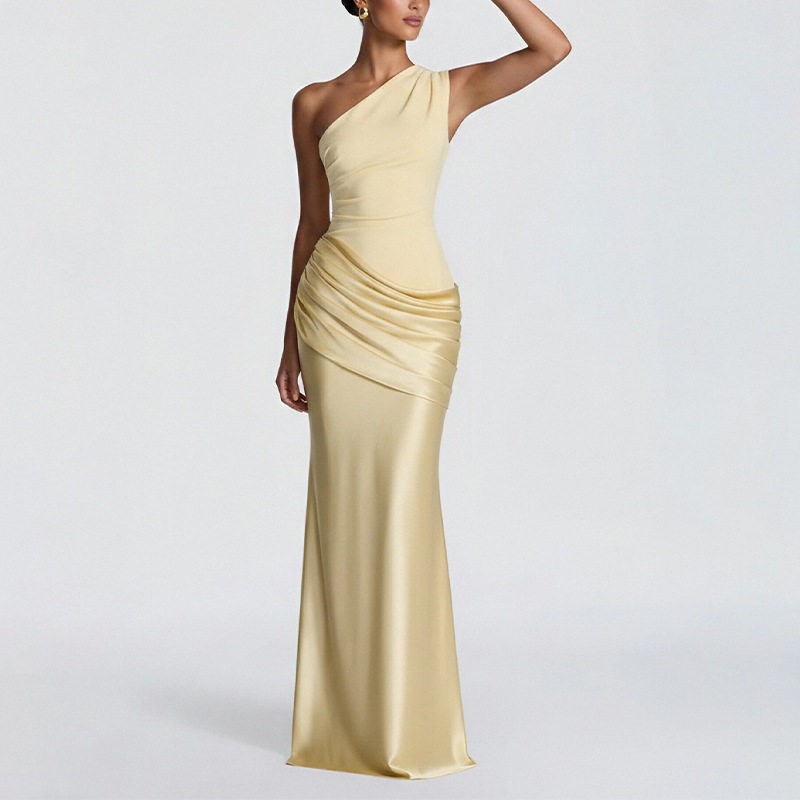 Elegant Bodycon Evening Dress Lightweight Luxurious Fabric Summer Style Perfect for Formal Events Wholesale