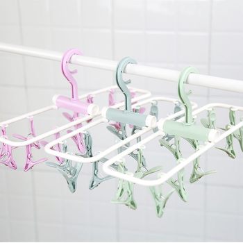Adult Windproof Folding Clothes Drying Rack Clip for Underwear, Socks, Household Multifunctional Drying Rack, Stackable