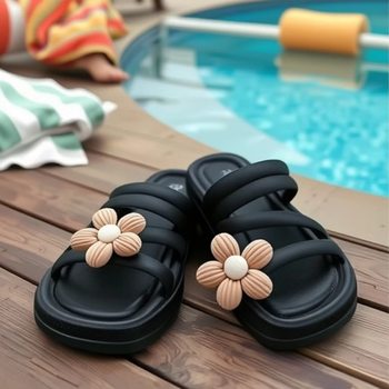 2024 New Sandals Women's Outerwear Fashionable Women's Slippers Summer Internet Celebrity Sandals Ins Korean Style Bow