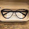 Red Book Internet Celebrating Popular Style Flat Glasses Cat's Eye Academic Style Frame Anti-blue Glasses Metal Hinge Glasses Frame for Women