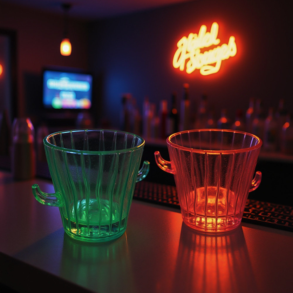 Concert Bar Cheering Props Cactus Straight Flash Shot Glass Led Colorful Shot Glass Ktv Shot Glass