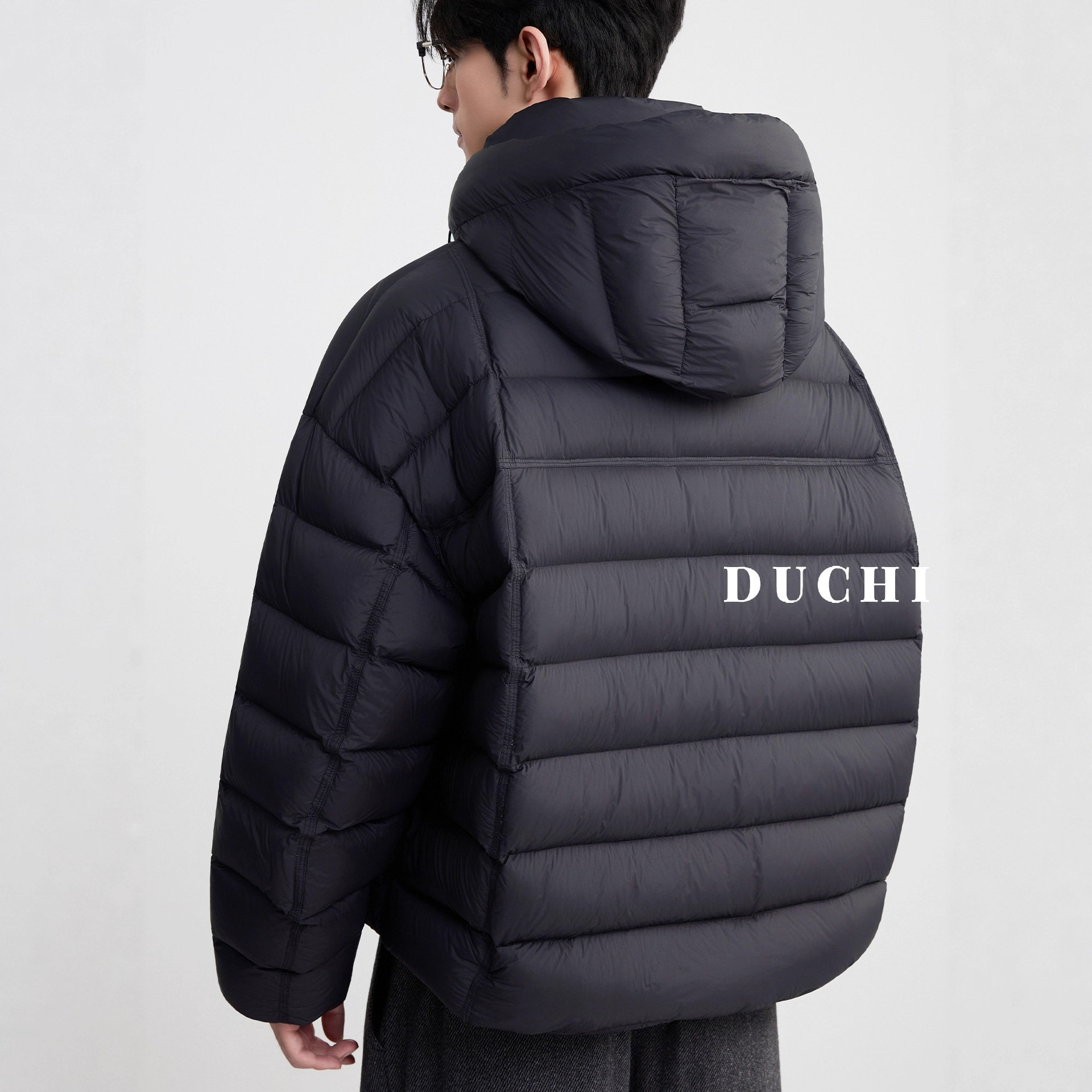 90% White Goose down 219g Hooded down Jacket Men's 2025 Winter New Stereo Turtle Back Warm Outdoor Jacket