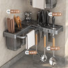 Rotating Knife Holder Kitchen Wall-mounted Multifunctional Kitchen Knife Holder Chopsticks Holder Knife Chopsticks Cage Tableware Storage Rack