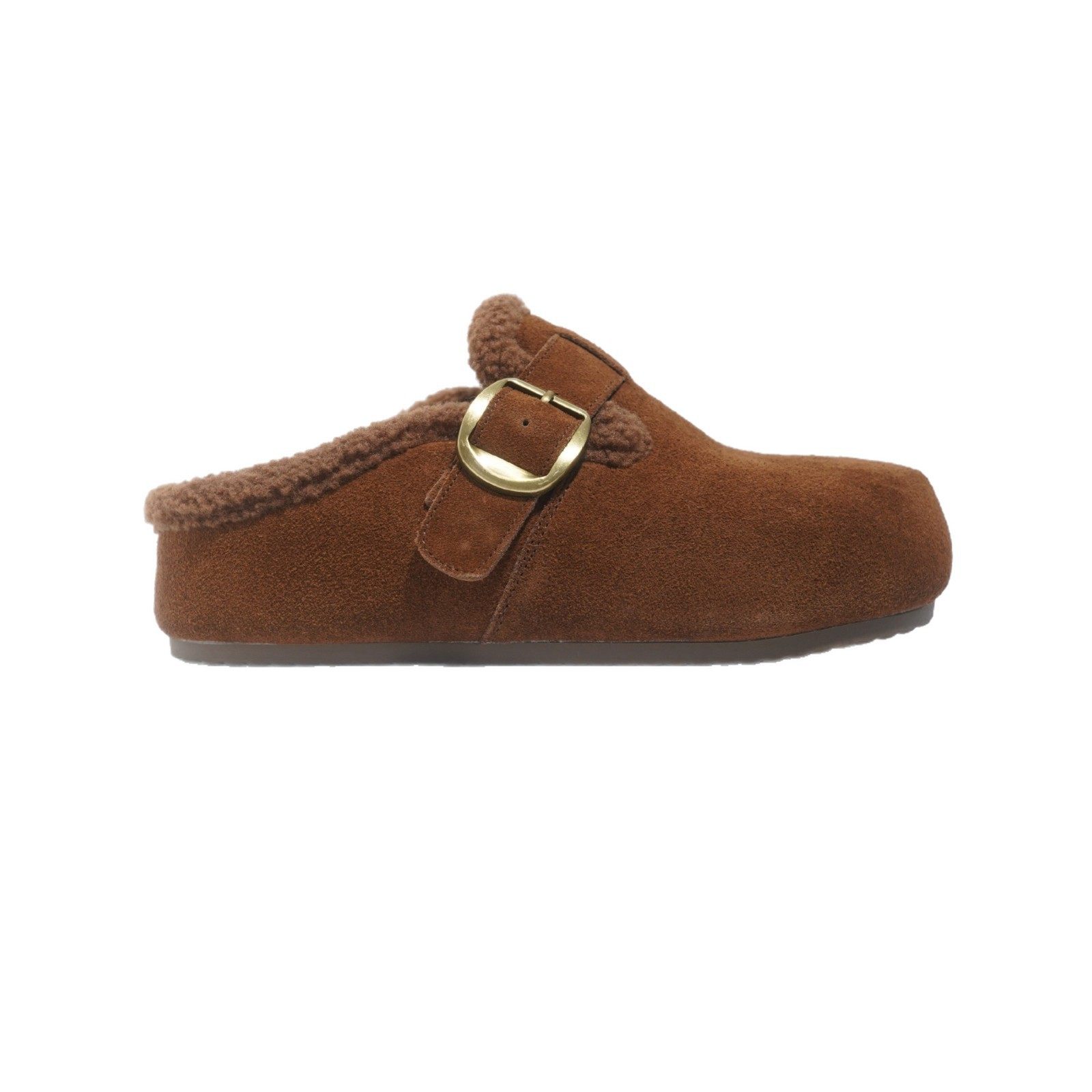 Marco&Joyce Fleece-Lined Birkenstock Shoes for Women Autumn and Winter 2025 New Women's Shoes Warm Northeastern Cotton Shoes One-Legged Beans