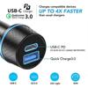 New grid car charger car charger 15W & 38W dual fast charge QC3.0 car universal cigarette lighter charging head
