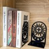 Creative Hollow Sun Bookend Craft Student Desk Storage Bookend L-Shaped Iron Hollow Bookend