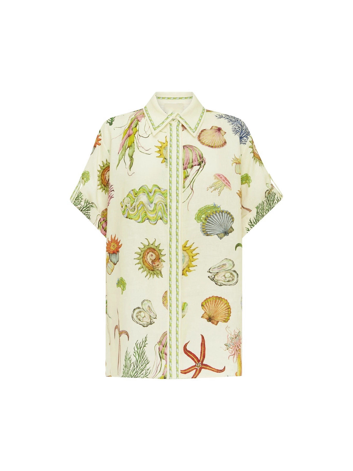 European and American Cross-Border 2025 New Amazon Aliexpress Independent Station Casual Fashion Linen Printed Shirt Shorts Suit