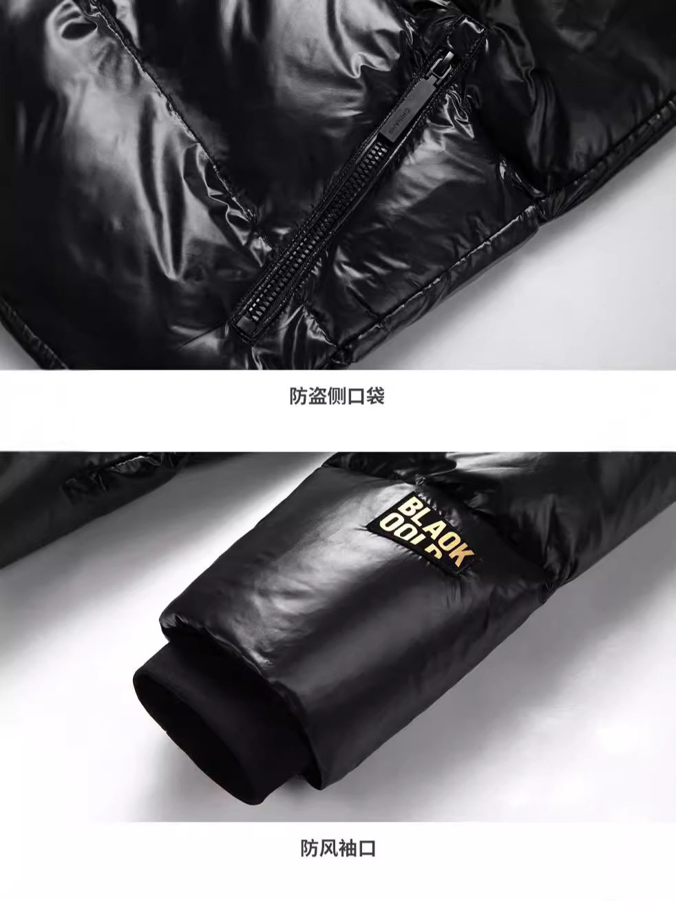 New Black Gold White Goose Down Jacket for Men and Women Couple Short Coat Over-the-knee Winter Thickened High-end Casual Wear