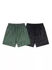 Cross-border European and American fashion brand amri national cashew flower totem casual short-sleeved shirt shorts men's and women's suit fashion wholesale