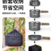 Tuocun Outdoor Pot Set, Kettle, Stove, Camping Cookware Set, Frying Pan, Portable Cassette Stove Pot
