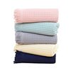 Class a Pure Cotton Shawl Blanket Waffle Sofa Blanket Office Lunch Blanket Cotton Blanket Wholesale Woven Blanket Yarn-Dyed