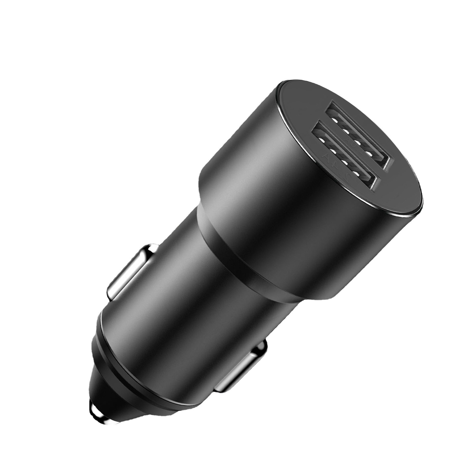 One-to-two car charger dual usb aluminum alloy car charger metal 3.4A car smart fast charger mobile phone car charger