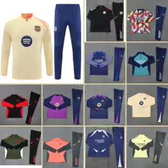 25-Year-Old Children's Half-Zip Soccer Jersey Set, Soccer Jersey, Ajax, Real Madrid, Barcelona, Paris, Atletico Madrid, Bayern Munich, Etc