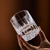 Luxury high-end k9 crystal glass whiskey Cup Jianghu cut glass wine glass hand-carved star mango glass